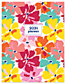 2024 Office Depot® Brand Monthly Planner, 8-1/4" x 10-1/4", Bright Floral, January To December 2024 