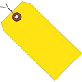 Partners Brand Prewired Plastic Shipping Tags, 4 3/4" x 2 3/8", Yellow, Case Of 100 1 thumbnail image