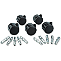Master Caster Deluxe Duet Non-Hooded Carpet Casters - 2" Diameter - 110 lb Load Capacity - Nylon - Matte Black - 5 / Set 1 thumbnail image