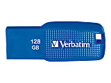 Verbatim 128GB Ergo USB 3.0 Flash Drive - Blue - The Verbatim Ergo USB drive features an ergonomic design  - 70880 1 thumbnail image