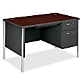 HON® Mentor Right-Pedestal Desk, Mahogany