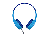 Belkin SoundForm Mini Wired On-Ear Headphones for Kids - Stereo - Mini-phone (3.5mm) - Wired - On-ear, Over-the-head - Binaural - Ear-cup - 4 ft Cable - Blue