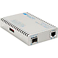 Omnitron iConverter 1000Mbps Gigabit Ethernet Fiber Media Converter RJ45 SFP - 1x 1000BASE-T; 1x 1000BASE-X (SFP); Standalone - 8519N-0-A 1 thumbnail image