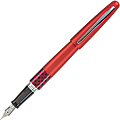 Pilot® MR Retro Pop Collection Premium Fountain Pen, Fine Point, Red Barrel, Black Ink