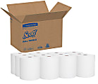 Scott® Hardwound 1-Ply Paper Towels, 60% Recycled, 400 Sheets Per Roll, Pack Of 12 Rolls