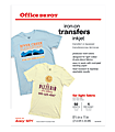 Office Depot® Light Fabric Inkjet Iron-On Transfers, Letter Size (8 1/2" x 11"), Pack Of 50 1 thumbnail image