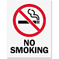Djois by Tarifold Safety Sign Inserts - 6 / Pack - No Smoking Print/Message - Rectangular Shape - Red, Black Print/Message Color - Tear Resistant, Durable, Water Proof, Sturdy, Long Lasting - Paper - White 1 thumbnail image