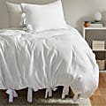 Dormify Samantha Tie Knot Duvet Cover and Sham Set, Full/Queen, White