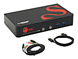 SIIG® 2 Port 4K 60Hz DisplayPort 1.2 KVM Switch With USB 3.0 Hub/Audio/Hotkey/Manual Switching 1 thumbnail image