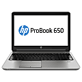 HP ProBook 650 G1 15.6" LCD Notebook - Intel Core i3 (4th Gen) i3-4000M Dual-core (2 Core) 2.40 GHz - 4 GB DDR3L SDRAM - 500 GB HDD - Windows 7 Professional 64-bit upgradable to Windows 8 Pro - 1366 x 768