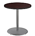 National Public Seating Round Café Table, 36"H x 36"W x 36"D, Mahogany/Gray