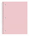 Just Basics® Poly Spiral Notebook, 8" x 10-1/2", 1 Subject, Wide Ruled, 70 Sheets, Light Pink 1 thumbnail image