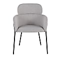 LumiSource Milan Chairs, Light Gray Noise/Black, Set Of 2 Chairs