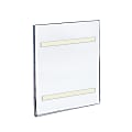 Azar Displays Acrylic Sign Holders With Adhesive Tape, 10" x 8", Clear, Pack Of 10