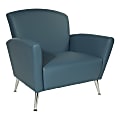 Office Star™ Club Chair, Dillon Blue/Chrome 1 thumbnail image