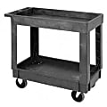 Quantum 2-Level Polymer Mobile Utility Cart, 32-1/2"H x 17-1/2"W x 34-1/4"D, Gray 1 thumbnail image