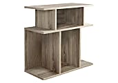 Monarch Specialties Justin Accent Table, 23-3/4"H x 23-3/4"W x 11-3/4"D, Dark Taupe 1 thumbnail image