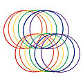 Martin Sports Plastic Hoops, 24", Assorted Colors, Pack Of 12 Hoops 1 thumbnail image