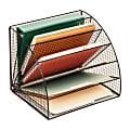 Mind Reader 6-Tier Fan-Shaped Desktop File Organizer, 11-1/4”H x 11-1/4”W x 13-3/4”D, Black, Total Qty 1 1 thumbnail image