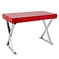 Lumisource Luster Computer Desk, Red