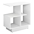 Monarch Specialties Myron Accent Table, 24"H x 23-1/2"W x 11-1/2"D, White