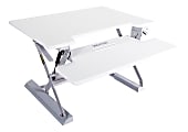 Victor® High Rise™ DCX710W Height-Adjustable Standing Desk Riser, 31"W x 31"D, White/Gray 1 thumbnail image