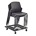 Safco® Next Plastic Seat, Plastic Back Stacking Chair, 18 1/2" Seat Width, Black Seat/Black Frame, Quantity: 4 1 thumbnail image