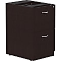 Lorell® Essentials 22"D Vertical Pedestal File Cabinet With 2 File Drawers, Espresso 1 thumbnail image