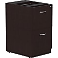 Lorell® Essentials 22"D Vertical Pedestal File Cabinet With 2 File Drawers, Espresso