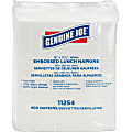 Genuine Joe Lunch Napkins - 1 Ply - Quarter-fold - 13" Width x 11.25" Length - White - 400 / Pack 1 thumbnail image