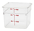 Cambro Camwear 6-Quart CamSquare Storage Containers, Clear, Set Of 6 Containers 1 thumbnail image