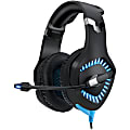 Adesso Virtual 7.1 Gaming Headset with Microphone - Stereo - USB, Mini-phone (3.5mm) - Wired - 20 Ohm - 15 Hz - 20 kHz - Over-the-head - Binaural - Circumaural - 6.89 ft Cable - Omni-directional, Noise Cancelling Microphone - Black