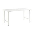 Bush Business Furniture Hustle 60"W Computer Desk With Metal Legs, White, Standard Delivery