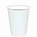 Amscan 68015 Solid Paper Cups, 9 Oz, White, 20 Cups Per Pack, Case Of 6 Packs