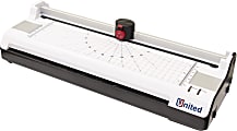 United LT13 6-In-1 Thermal & Cold Laminator With Paper Trimmer And Corner Rounder, 13"W, White/Black 1 thumbnail image