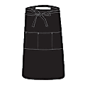 Chef Works Reversible 3-Pocket Apron, One Size, Black