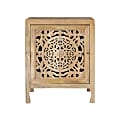 Powell Heimforth 29"W 1-Door Carved Cabinet, Natural 1 thumbnail image