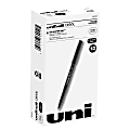 uni-ball® Onyx® Rollerball Pens, Micro Point, 0.5 mm, Black Barrel, Black Ink, Pack Of 12