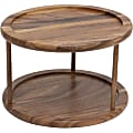 Lipper Acacia 2-Tier Turntable, 7-1/8”H x 10-1/4”W x 10”D, Brown 1 thumbnail image