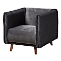 Baxton Studio Beacher Armchair, Gray/Walnut Brown 1 thumbnail image