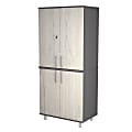 Inval Kratos 4-Door 32"W Garage Storage Cabinet, Chantilly/Dark Gray