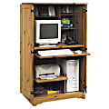 Sauder® Computer Armoire, 54 1/8"H x 30 3/4"W x 21"D, Spiced Pine 1 thumbnail image