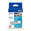 Brother P-touch TZeFX251G, Flexible ID Laminated, ~1in x 26.2ft (24mm x 8m), Black on White Label Tape 1 thumbnail image