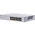 Cisco 110 CBS110-16PP Ethernet Switch - 16 Ports - 2 Layer Supported - 11.41 W Power Consumption - 64 W PoE Budget - Twisted Pair - PoE Ports - Desktop, Wall Mountable, Rack-mountable - Lifetime Limited Warranty