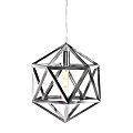 Southern Enterprises Lecava Geometric LED Pendant Lamp, 13-3/4"H, Brushed Nickel 1 thumbnail image
