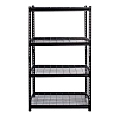 Hirsh® Iron Horse 2300 Steel Wire Deck Shelving Unit, 4 Shelves, 60"H x 36"W x 18"D, Black 1 thumbnail image