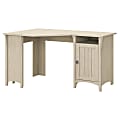 Bush Business Furniture Salinas 55"W Corner Desk With Storage, Antique White, Standard Delivery