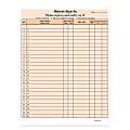 HIPAA Compliant Patient/Visitor Privacy 2-Part Sign-In Sheets, 8-1/2" x 11", Orange, Pack Of 250 Sheets 1 thumbnail image