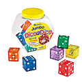 Learning Resources® Jumbo Dice-In-Dice, 1 1/4"H x 1 1/4"W x 1 1/4"D, Assorted Colors, Grades K - 5, Pack Of 12