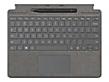 Microsoft Surface Pro Signature Keyboard - Keyboard - with touchpad, accelerometer, Surface Slim Pen 2 storage and charging tray - QWERTY - English - platinum - with Slim Pen 2 - for Surface Pro 8, Pro 9, Pro X